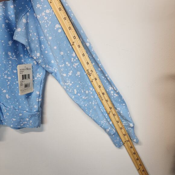 P.J. Salvage Pullover Pajama Top Size L Blue Splatter Flick Of The Brush Relaxed - Picture 9 of 16